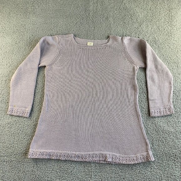 J. Jill Tunic Sweater Womens Medium Chunky Knit Long Sleeve Purple Bohemian Boho - Picture 1 of 11